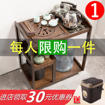 Mobile tea car tea table home tea table small coffee table solid wood tea table tea set tea rack automatic water kung fu tea