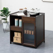 Chinese tea cabinet rack living room tea cabinet solid wood sofa Tea side cabinet storage cabinet storage cabinet storage lockers