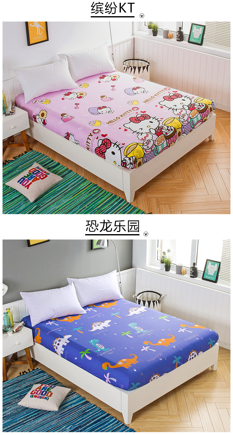 Mảnh duy nhất bông trẻ em phim hoạt hình 1.2m chống trượt giường trampoline bao gồm bông 1,5 m 1,8 mỏng bảo vệ mat bao gồm tùy chỉnh Ga chun và ga phủ
