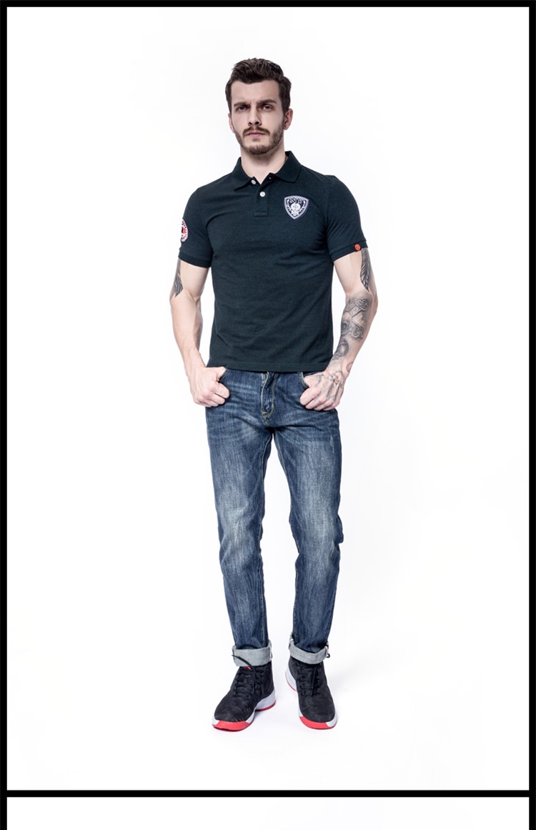 Áo thun nam công sở mới ngắn tay áo thun cotton ngắn tay mùa hè nam giản dị Paul áo cổ áo áo phông nam có cổ