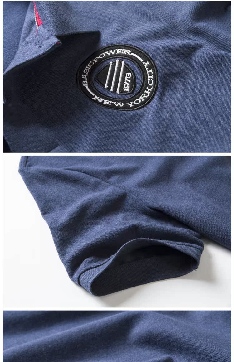 Áo thun polo nam tay ngắn 2018 hè mới Áo thun nam mùa hè màu sắc rắn store t shirt