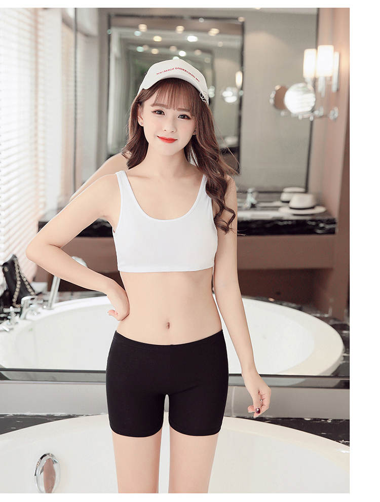 Modal Boxer Tóm tắt Bà Quần an toàn chống ánh sáng Quần legging ba điểm màu đen Quần short bảo hiểm đen trắng quần sooc nữ đẹp