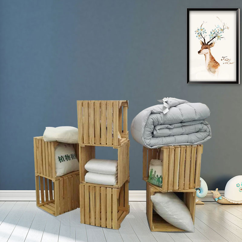 Custom Ins Platoon Skeleton Bed Head Cabinet Solid Wood Containing Box Logistics Wood Frame Goods Toolbox Debris containing box