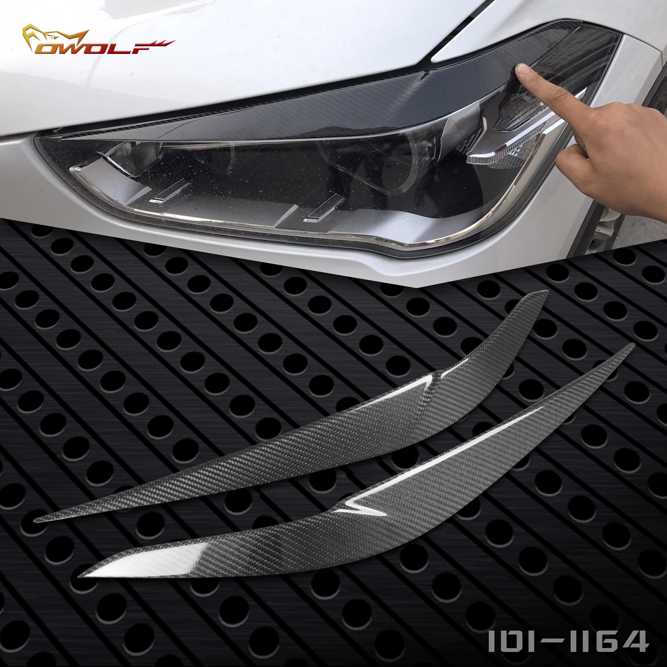 BMW new X1 carbon fiber retrofitted light brow 16 models X1 Carbon slim living room lamp brow with BMWX1 retrofit