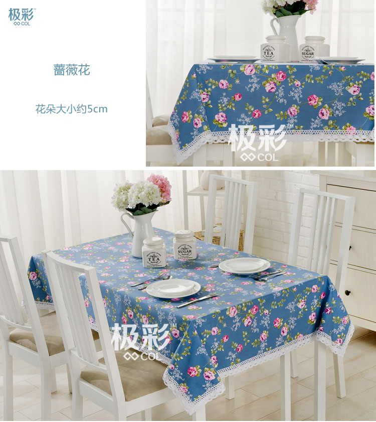 Mục vụ châu Âu hoa khăn trải bàn dày bông vải lanh sofa vải ren bàn cà phê bàn ​​dày khăn trải bàn vải - Khăn trải bàn trải bàn nhựa