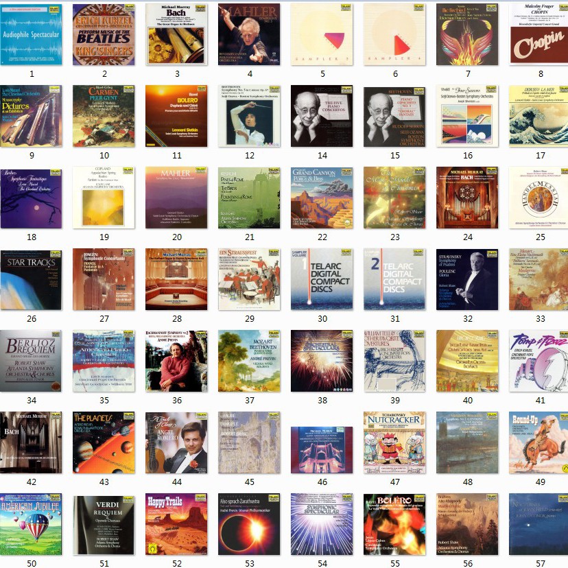 Terrak TELARC classical music conset 209CD WAV sub-gauge 134G