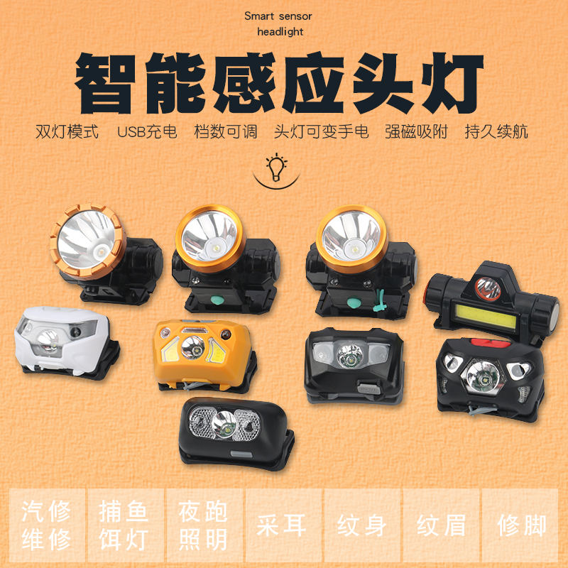 Mining Ear Wear Type Inductive Charging Head Lamp Digging Ear Shit Out Ear Beauty Pedicure pedicure Foot Pedicure dedicated work light