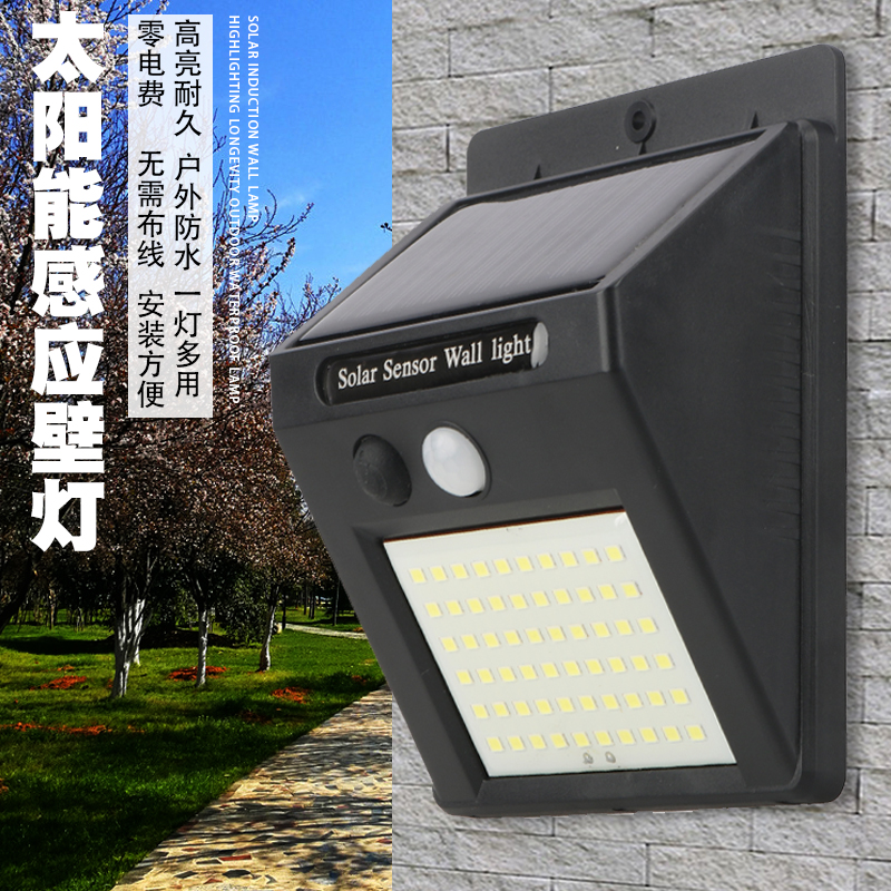 Solar Yard Lamp LED Street Lamp Super Bright Countryside Outdoor House House Indoor Lighting Human Body Sensing Wall Lamp