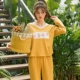 Mùa xuân và mùa thu mới 2019 bộ đồ ngủ nam nữ cotton dài tay quần đôi dịch vụ nhà phù hợp với phim hoạt hình thỏ dễ thương