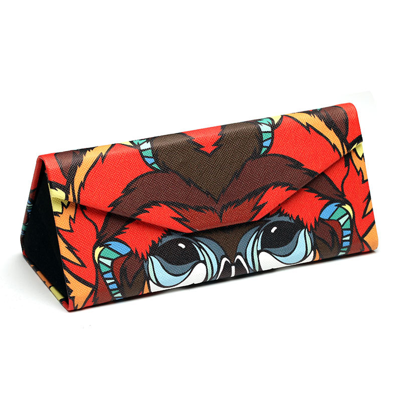 Portable Triangular Foldable Glasses Case, Ultra-Light Myopia Glasses Storage Box, Sunglasses Case, Trendy for Men and Women