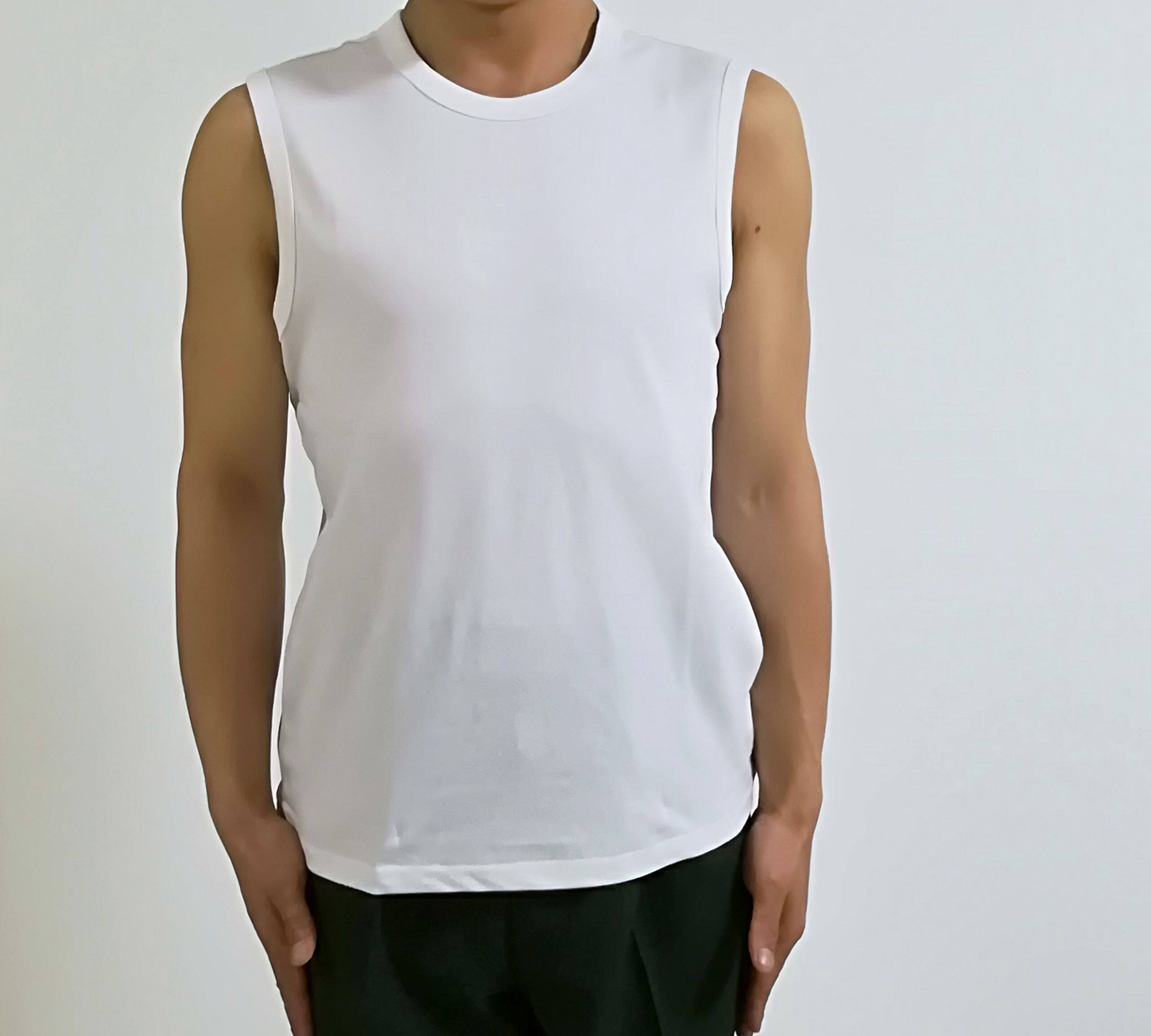 Stock white vest white sleeveless neckshirt broadband lord sleeveless dryer can wear shirt T-shirt
