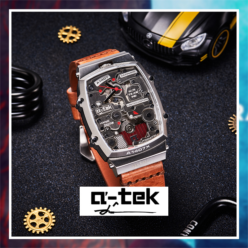 A-Tek European and American A-Tek Fashion Men's Watch Mechanical Men's Watch Scrollen Series A1407X A-Tek European and American A-Tek Fashion Men's Watch Mechanical Men's Watch Scrollen Series A1407X