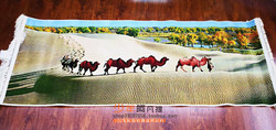 신강 서부 지역 풍경 목가적 인 태피스트리 그림 사막 낙타 거실 침실 태피스트리 벽화 레스토랑 배경 2