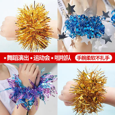 Wrist flower children's performance, hand flower dance performance, cheerleading team sports meeting entrance wristband, dance props, kindergarten