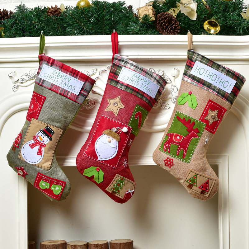 Christmas Socks Gift Bags Christmas Small Gift Bags Christmas Old Geriatric Decoration Items Candy Box Scene Arrangement