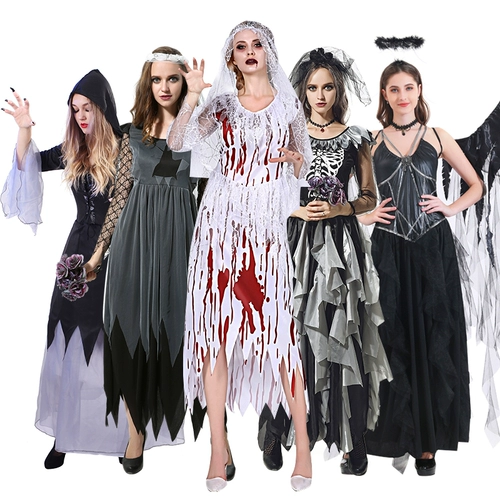 Косплей костюм на Хэллоуин для взрослых ужасов одежда ведьма ведьма костюм костюм костюм невесты костюм невесты костюм зомби