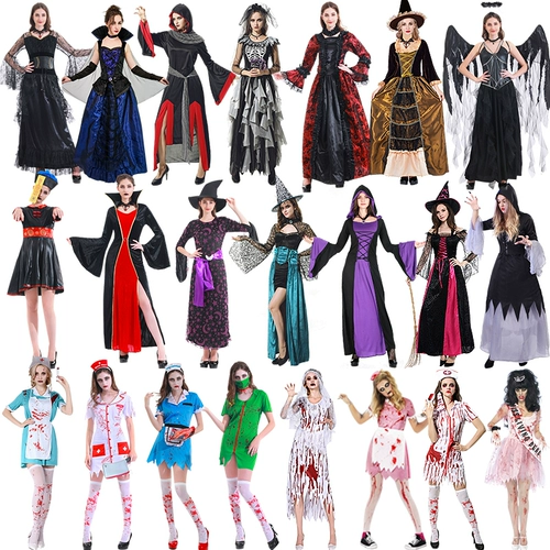 Косплей костюм на Хэллоуин для взрослых ужасов одежда ведьма ведьма костюм костюм костюм невесты костюм невесты костюм зомби