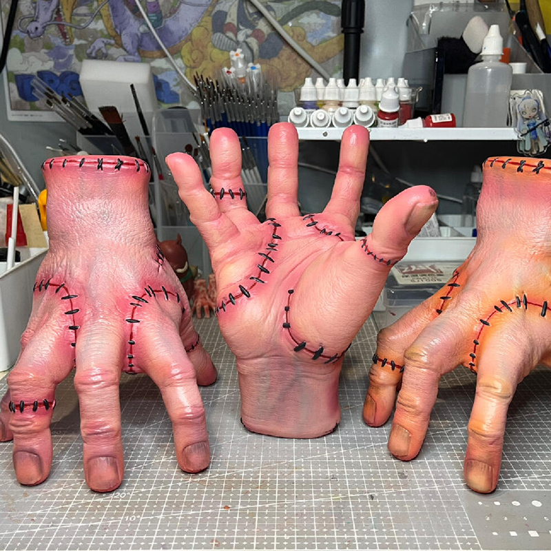 Halloween Props Fake Hand Decoration Wednesday Hand Amputation Cosplay Addams Family Horror Prank Scary Atmosphere