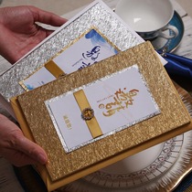 Invitation letter custom annual meeting hard shell banquet Fine framed holiday Insurance industry finance business creative stickers gift invitation card