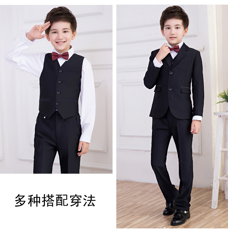 Bộ đồ trẻ em, bé trai, bộ đồ nhỏ, áo khoác, trẻ lớn, bé trai, bé trai, trang phục piano, phiên bản mùa đông Hàn Quốc áo khoác bé trai 10 tuổi