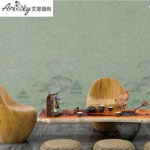 Aishi Seamless Wall Cloth Customized Landscape Embroidery Background Wall Single Embroidery Mural D90220-01