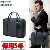 New Business briefcase Heger 2022 New business Yoko Bull Leather Handbag N41478 Computer Mens Bag