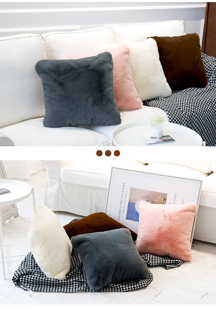 Mo Nai River Fur Đệm Rabbit Fur Gối mềm Gối hiện đại Phòng khách Sofa Đệm Giường tựa lưng - Trở lại đệm / Bolsters gối văn phòng 2 trong 1