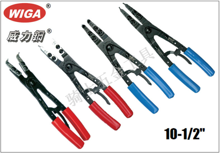 WIGA Taiwan Power Steel Clamp Spring Pliers Mechanical New Spring Pliers Straight shaft with straight outer card bend inner card SS-270-Taobao