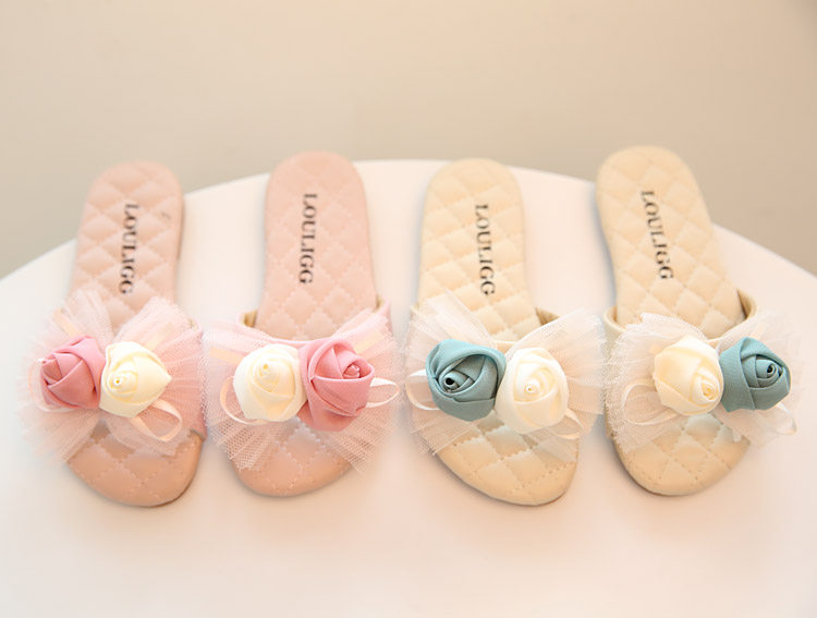 Pantoufles enfants en Cuir spatial pour été - semelle tendon - Ref 1033122 Image 6