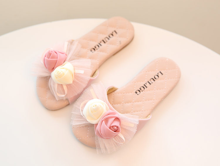 Pantoufles enfants en Cuir spatial pour été - semelle tendon - Ref 1033122 Image 7