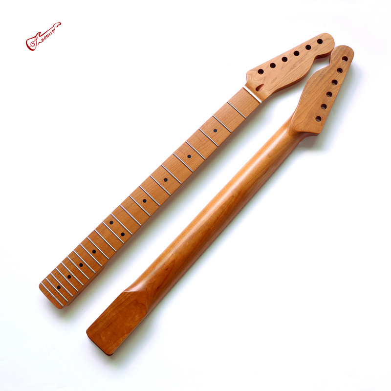 Dongli Tele Guitar Neck Stainless Steel Round Frets 22 Frets Neck Handle Nitrocellulose Paint Matte No Varnish