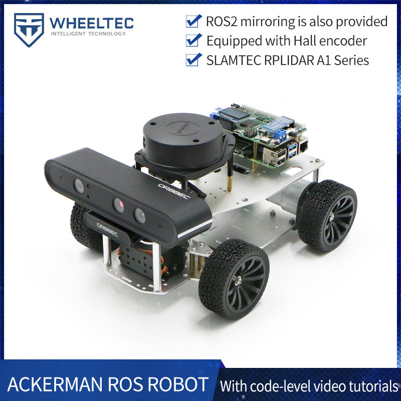 Ackerman ROS robot car raspberry 4B foresign trade lidar