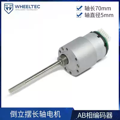 Inverted pendulum long axis motor with encoder code disc speed measurement output shaft extended rotating inverted pendulum special