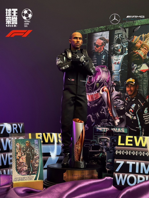 King of Motorsports Hamilton Soldier Hamilton Car Model Figure 7-Time Champion in Stock Hamilton Mercedes-Benz