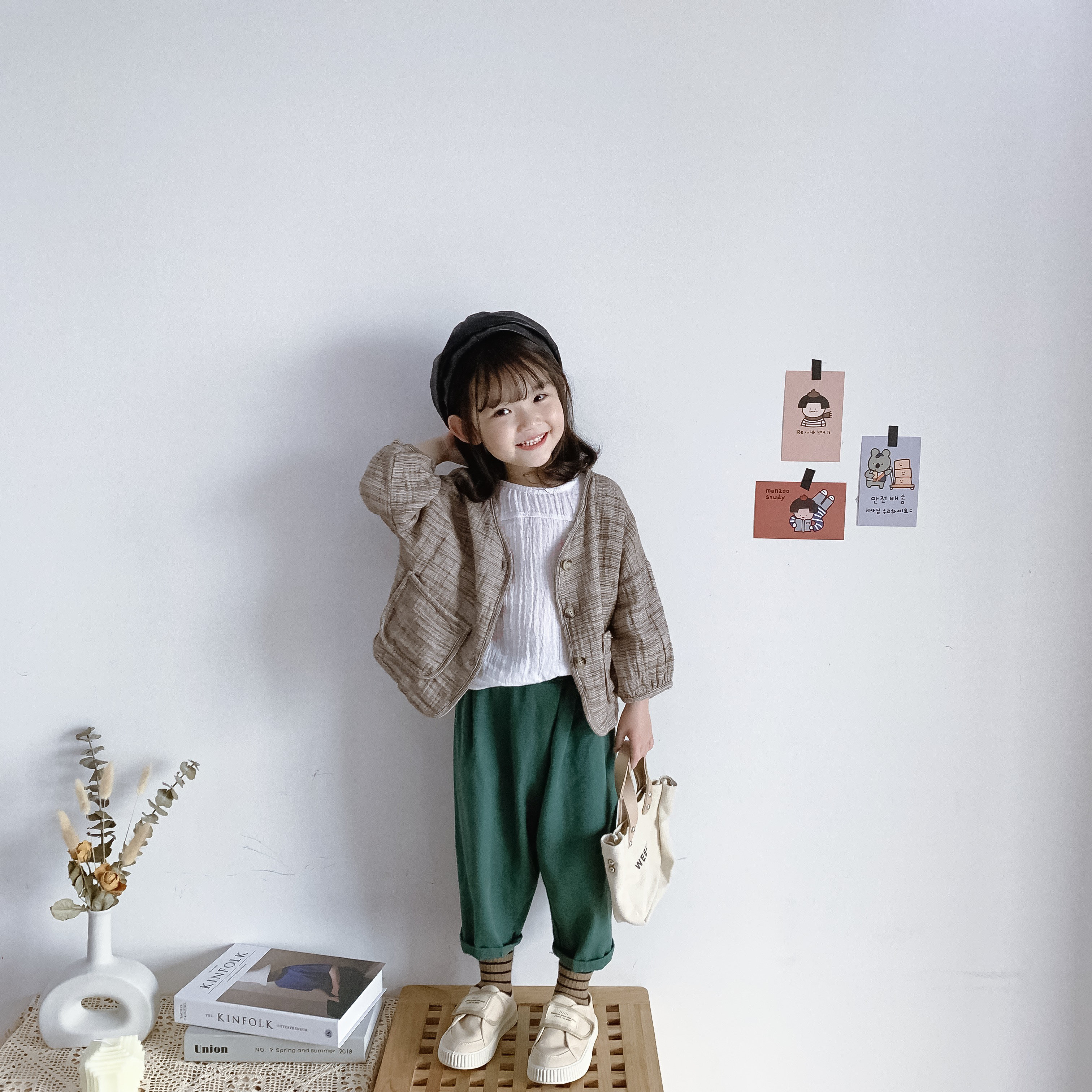 Bean Bag Monarch 2022 Chunqiu Han Edition Men and women Children's Baby Han version Loose Cotton Linen Comfort 100 Lapped Personality Cardio-hoodie