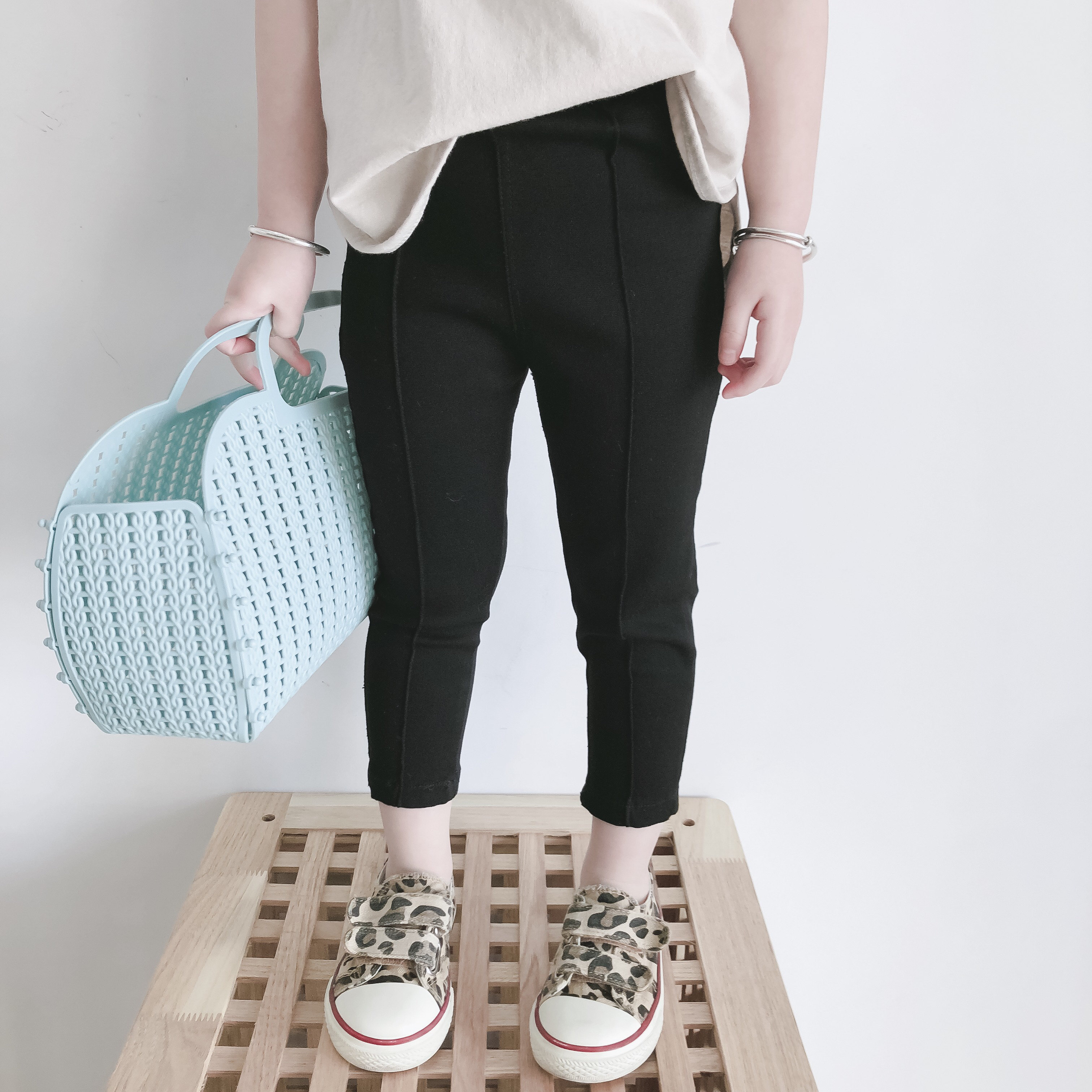 2022 Spring and Autumn Boys and Girls Baby Elastic All-match Jeans Slim Pencil Pants Western Style All-match Casual Pants