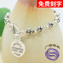 925 pure silver bracelet female Korean version Korean version sweet and beautiful hand decorated retro Thai silver bracelet foot chain send girlfriends best friend gift