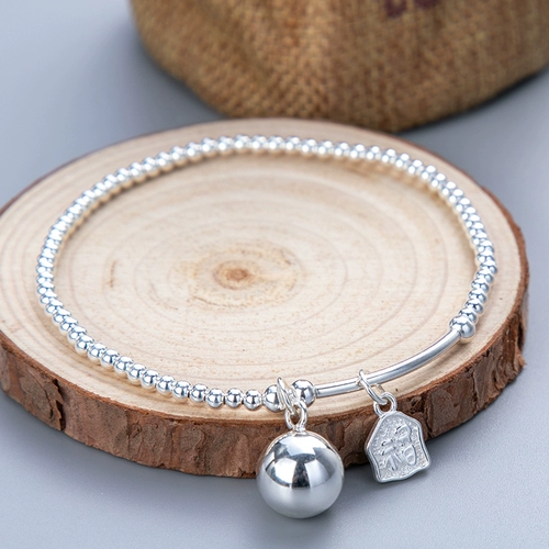 Браслет с одной бусиной, брендовый браслет на ногу, серебро 925 пробы, коллекция 2021, подарок на день рождения