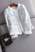 Famous Hime Elegant Clip Floro Crafts Insert Shiny Silk Lashall Wool Coarse Flowers Coats Women Autumn Winter Short