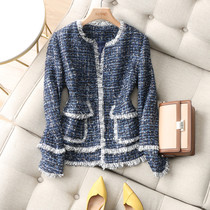 The Fab-style light extravaganza is too enchanting ~ the temperament round the clayish blue coarse floras with the shallot double-pocket jacket autumn and winter