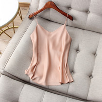 Practical 100 hitch base deity human hand N pieces ~ glossy sensations silk sliding satin face V collar without marks and harnesses female summer