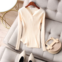 As always various display slim scissors V collar elastic vertical pit strips to fix pure color stitch jersey undershirt women