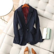 No words saved for the version-up-to-fix slim one grain button wine red lining fur wool suit jacket autumn and winter ladies new