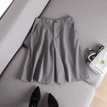 2022 Summer Dress New Silk Loot Loose Broadlegged Pants Striped 50% Pants Skirt Shorts Shade of Skinny Western Pants Woman