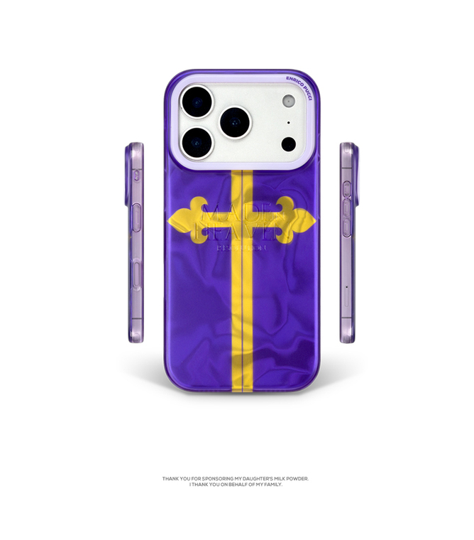 Enrico Pucci Made in Heaven JoJo Purple Yellow Cross Anime iPhone Case