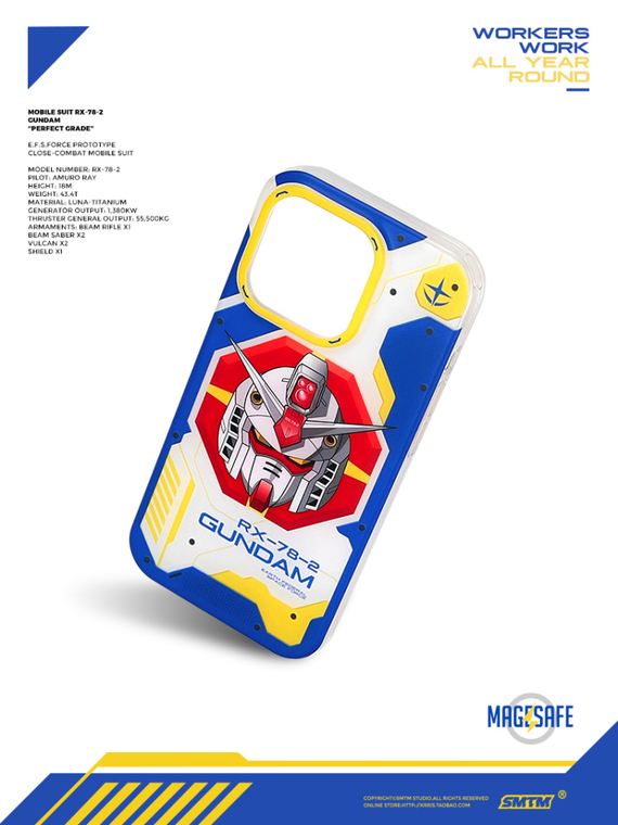 Anime Gundam 2D Magsafe – Plus/Pro/Max – 16, 15, 14, 13, 12 iPhone Case