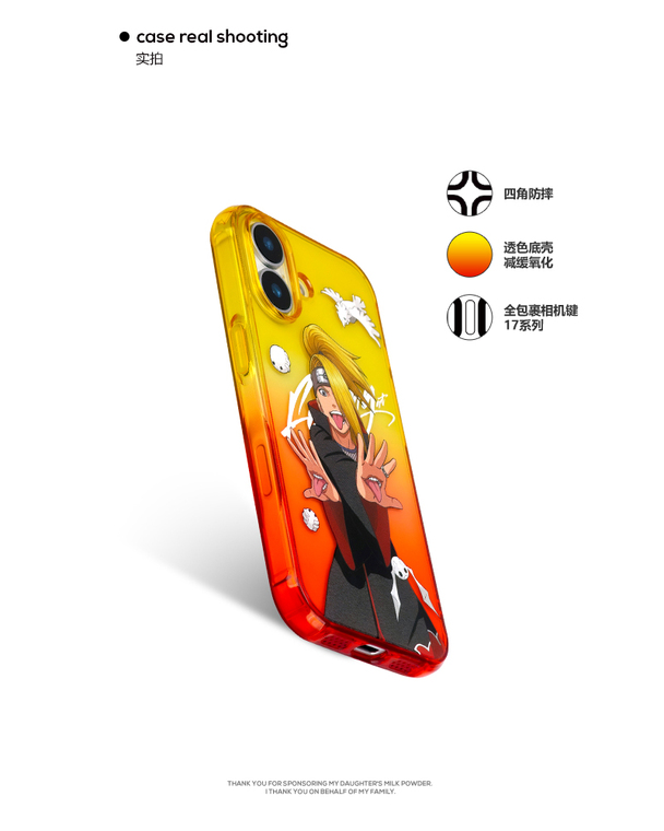 Deidara Naruto Artistic Explosions Sunset Gradient iPhone Case