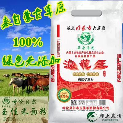 10 Jin Inner Mongolia Yujiahe Flour Grassland Wanghua King Gaojin Wheat Powder Without Adding Dumpling Mantou Powder