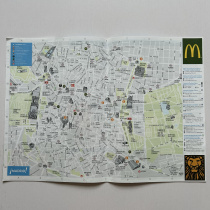 Foreign original version Madrid Spain tourist transportation map Accommodation and Food Museum subway line guide