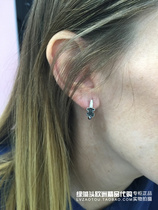 European ins Chains Spanish special cabinet TOUS Peach Silk Bear Classic Jane about Half Circle Little Bear 925 pure silver earring woman